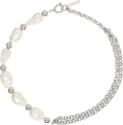 Justine Clenquet Silver Laurie Choker In Palladium