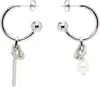 Justine Clenquet Silver Leeloo Earrings In Palladium