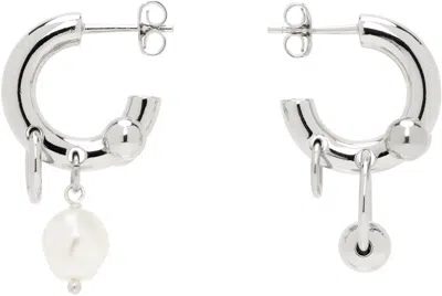Justine Clenquet Silver Lisa Earrings In Palladium
