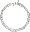 Justine Clenquet Silver Liv Crystal Choker In Palladium