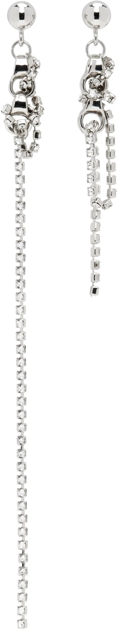 Justine Clenquet Silver Mia Earrings In Palladium