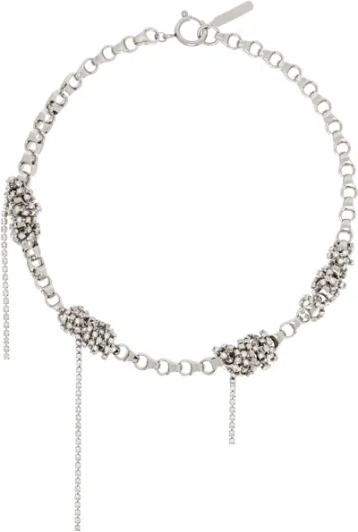 Justine Clenquet Silver Mia Necklace In Palladium