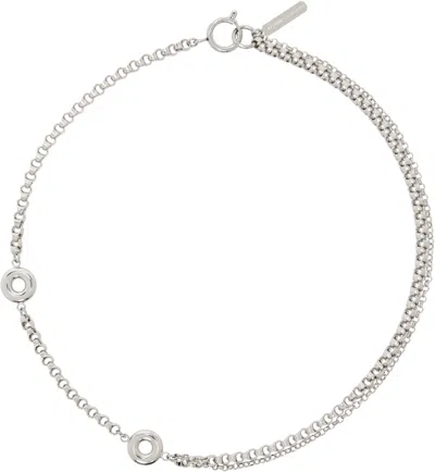 Justine Clenquet Silver Nelson Necklace In Palladium