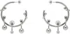 Justine Clenquet Silver Neve Crystal Earrings In Palladium