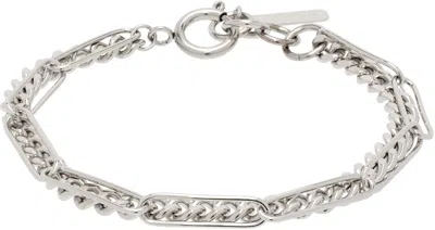 Justine Clenquet Silver Nico Bracelet In Palladium