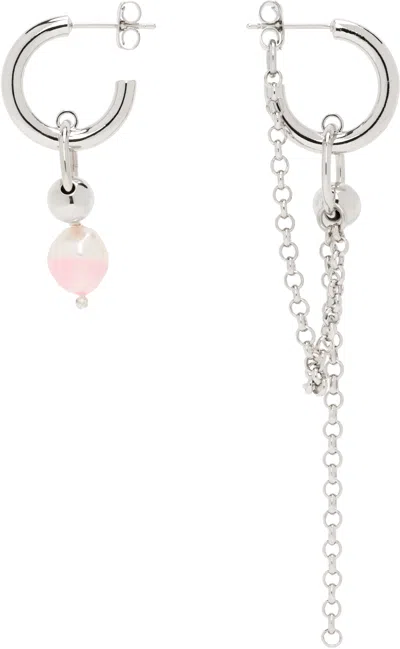 Justine Clenquet Silver Nikki Earrings In Palladium