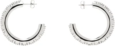 Justine Clenquet Silver Nina Large Earrings In Palladium