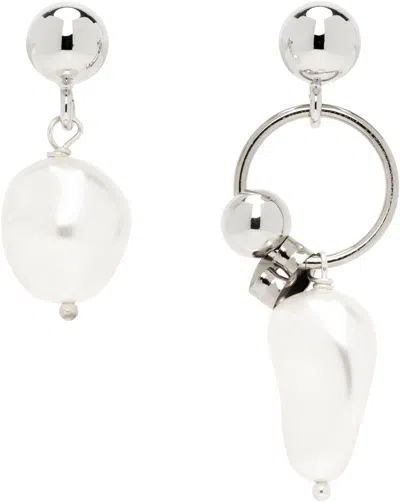 Justine Clenquet Silver Richie Earrings In Palladium
