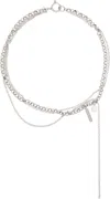 Justine Clenquet Silver Richie Necklace In Palladium