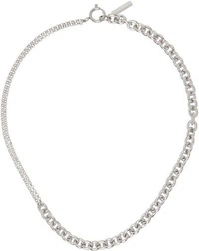 Justine Clenquet Silver Ryan Necklace In Palladium