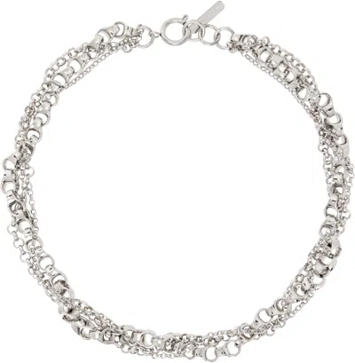 Justine Clenquet Silver Shay Necklace In Palladium