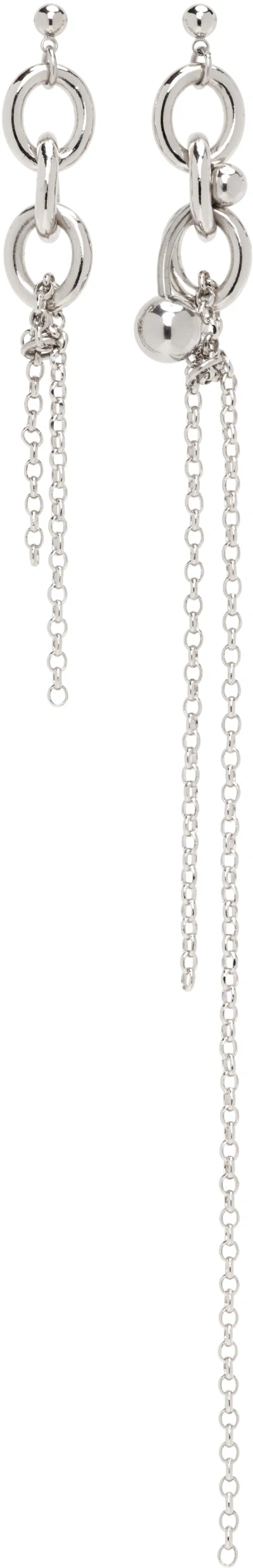 Justine Clenquet Silver Sofie Earrings In Metallic