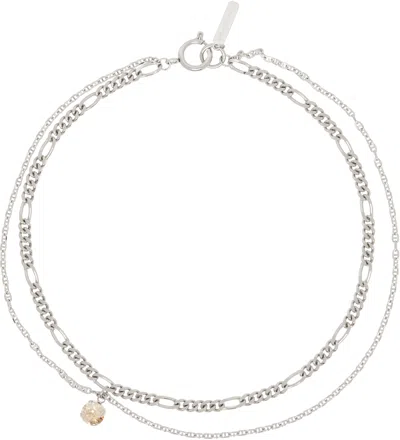Justine Clenquet Silver Suzanne Necklace In Palladium