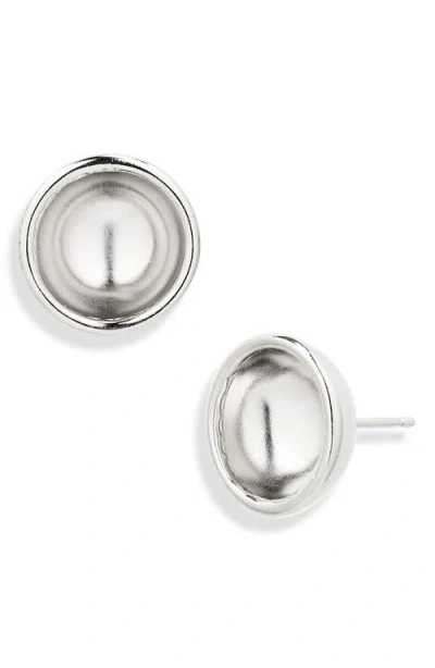 Justine Clenquet Small Freja Stud Earrings In Silver