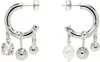 Justine Clenquet Ssense Exclusive Andrew Earrings In Silver