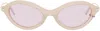 Justine Clenquet Ssense Exclusive Beige Neve Sunglasses In Beige/lilac
