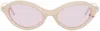 Justine Clenquet Ssense Exclusive Beige Neve Sunglasses In Beige/lilac