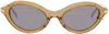 Justine Clenquet Ssense Exclusive Brown Neve Sunglasses In Brown/grey