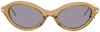 Justine Clenquet Ssense Exclusive Brown Neve Sunglasses In Brown/grey