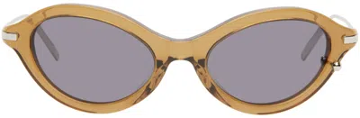 Justine Clenquet Ssense Exclusive Brown Neve Sunglasses In Brown/grey