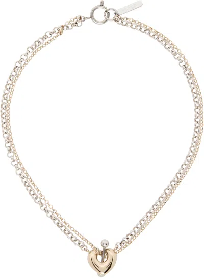 Justine Clenquet Ssense Exclusive Liu Necklace In Gold