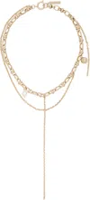 Justine Clenquet Ssense Exclusive Winona Necklace In Gold