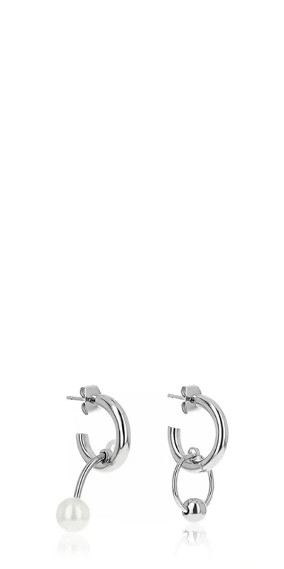 Justine Clenquet Silver Tilda Earrings In Palladium