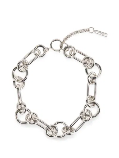 Justine Clenquet Troy Chain-link Necklace In Green