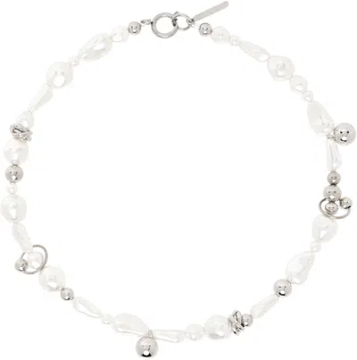 Justine Clenquet White Sidney Choker In Palladium