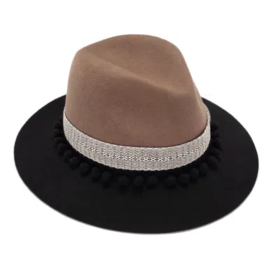 Justine Hats Women's Black Fedora Hat With Band