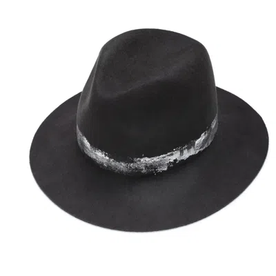 Justine Hats Women's Black Floppy Fedora Hat