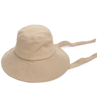 Justine Hats Women's Brown Khaki Wide Bucket Hat In Neutral