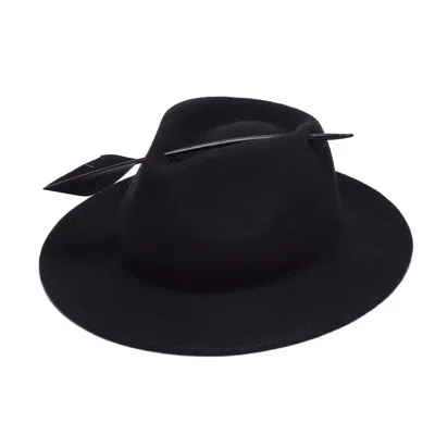 Justine Hats Women's Fashionable Fedora Hat With Black Feather