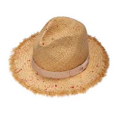 Justine Hats Women's Neutrals Hand-texture Fedora Hat In Brown