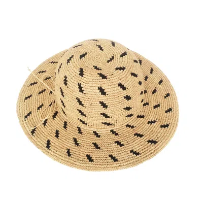Justine Hats Women's Neutrals Textured Raffia Sun Hat In Gold