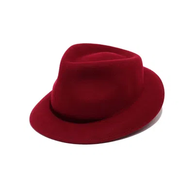 Justine Hats Women's Stylish Dark Red Felt Hat Justine