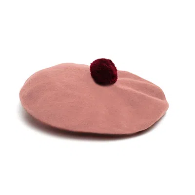 Justine Hats Women's Wool Beret In 6 Colors In Pink