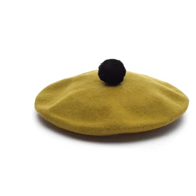 Justine Hats Women's Wool Beret With Pompom In Brown