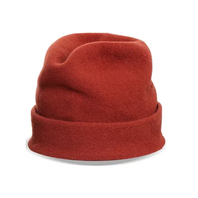 Justine Hats Women's Yellow / Orange Ginger Wool Beanie Hat In Red