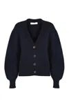 Justlove Women's Blue Cashmere Cardigan Supersoft Navy Recycled In Blue