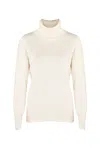 Justlove Women's Cashmere Classic Turtleneck Off-white In White