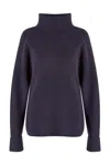 Justlove Women's Cashmere Oversize Turtleneck Navy Blue In Blue