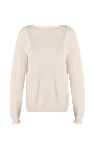 Justlove Women's Cashmere Top Reverse Off-white