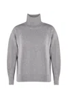 Justlove Women's Cashmere Turtleneck Boyfriend Grey In Grey