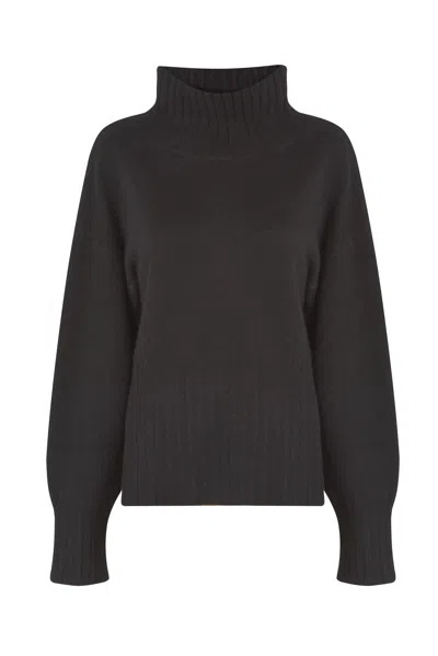 Justlove Women's Cashmere Turtleneck Linea Black
