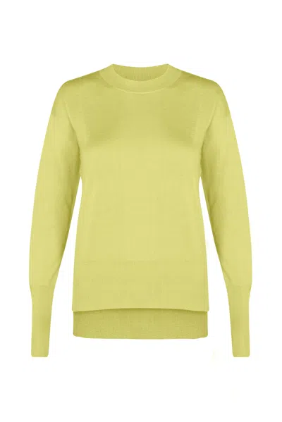 Justlove Women's Green / Yellow / Orange Ultralight Nepalese Sweater Akash Pistachio In Green/yellow/orange