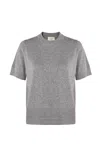 Justlove Women's Grey Merino / Cashmere Sweater With Short Sleeves Shorty Gray In Grey