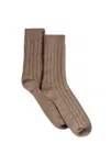 Justlove Women's Neutrals / Brown Cashmere Socks Natural Brown