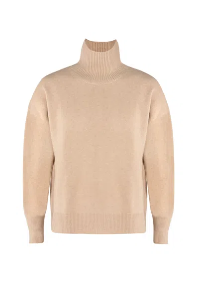 Justlove Women's Neutrals Cashmere Turtleneck Boyfriend Beige
