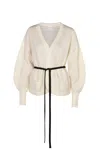 Justlove Women's Neutrals / White Cashmere Cardigan Nihon Off-white In White